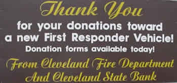 Donations sign